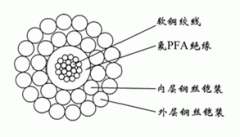 WGSPFA-5.60mm单芯氟塑料PFA绝缘双钢丝铠装承荷探测电缆